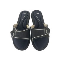 Nike Womens Black Comfort Footbed Slides Size 10 Slip On Sandals 360883 - £17.26 GBP