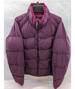 Mountain Hardwear Size Large Down Filled Hooded Puffer Jacket Maroon (A17) - £102.71 GBP