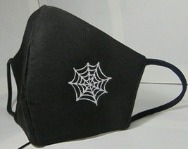 Spider Web Face Mask Halloween Face Cloth Mask Halloween Face Covering Made USA - £3.94 GBP