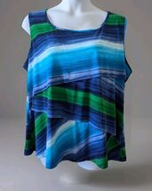 Dress Barn Multicolor Sleeveless Blouse Women's 3XL Lined - $13.85