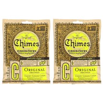 Chimes Original Ginger Chews Chewy Candy Vegan Gluten Free , 5 oz - 2 Pack - £12.49 GBP