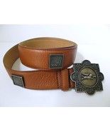Vintage American Angel Leather Belt XL Women&#39;s Decorative Floral Studs B... - $34.27 CAD