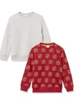 Amazon Essentials Boys Fleece Crew-Neck Sweatshirts, 2Pk Maroon Tiger/ Heather - £11.73 GBP