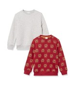 Amazon Essentials Boys Fleece Crew-Neck Sweatshirts, 2Pk Maroon Tiger/ H... - £11.68 GBP