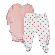 Baby Girl 0-3 Month  2 piece Long sleeve one piece shirt and footed pants - £2.33 GBP