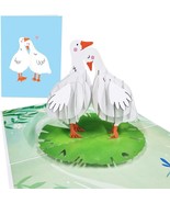 Anniversary Pop Up Cards Geese In Love 3D Greeting Cards For Lovers Husb... - $31.23