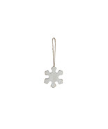 Metal Decor Small Snowflake Decorations Antique Look White 3.75 X 4.25 X... - £14.84 GBP