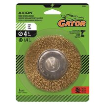 Gator 4 in. Fine Crimped Wire Wheel Brush Brass Coated Steel 4500 rpm 1 pc - $10.95