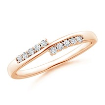 ANGARA Lab-Grown Ct 0.12 Diamond Promise Ring with Prong Set in 14K Solid Gold - £565.53 GBP