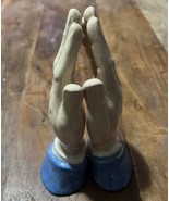 Hand painted Praying Hands Or Bookends  6” Tall (1999) - $16.40
