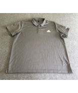 Adidas Prime Green Polo Short Sleeve Shirt Mens 2XL Gray Stretch Golf At... - €12,63 EUR