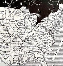 Map Of Political Divisions Of The United States 1940s Print History DWT12A - $565.67 MXN
