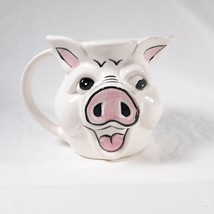 Pig Hog Head Cup Mug Pale Pink Farm Animal Ceramic - £19.21 GBP