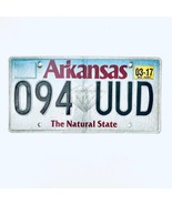 2017 United States Arkansas Natural State Passenger License Plate 094 UUD - £13.37 GBP