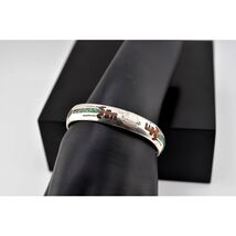 Navajo Turquoise and Coral Bracelet Marked Gilbert Ortega Shops - $159.39