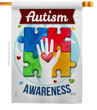 Hope For Autism Awareness House Flag 28 X40 Double-Sided Banner - £29.73 GBP