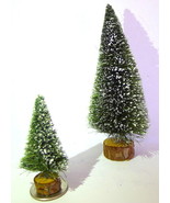 Grandeur Noel Victorian Village Evergreen 1993 bottle brush trees Christ... - $8.85