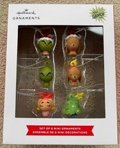 Dr Seuss The Grinch Hallmark Mini Christmas Ornaments Set of 6 New Cindy Lou Max - $18.99