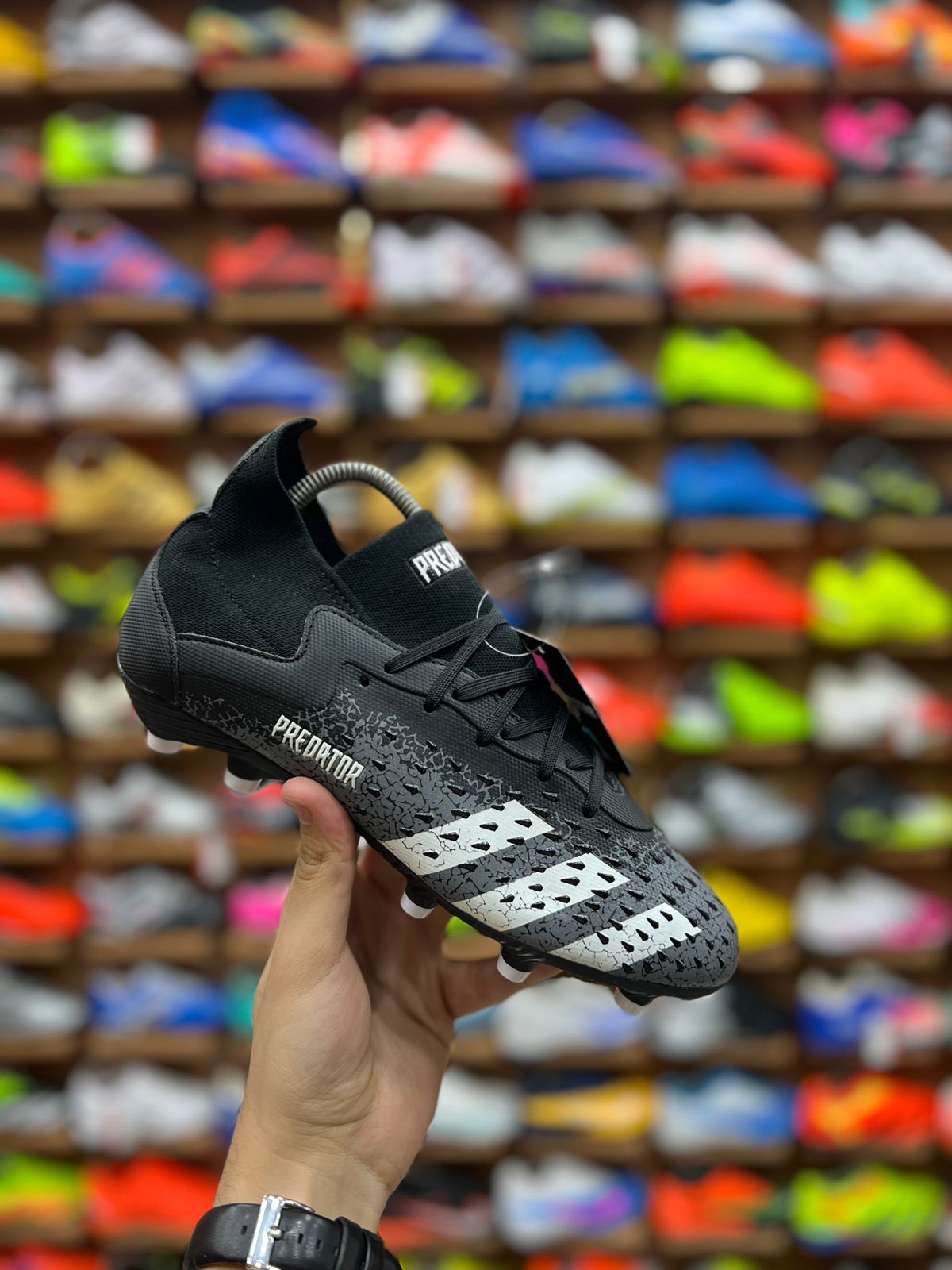 Adidas predator black and white colour FG CLEATS //SPECIAL OFFER