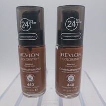 LOT OF 2 Revlon Colorstay Foundation Makeup Combo/Oily 440 MAHOGANY Sealed - $15.83