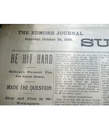Vintage Edmore Journal Supplement Sat Oct 24 1896 - $3.99