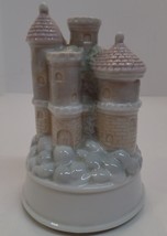 Vintage 1989 Arnart (Stamped Side) Castle in Pastel Colors Apx 6.5&quot; Tall Works - £18.69 GBP