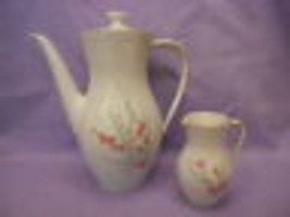 Vintage1960&#39;s Mitterteich Bavaria Germany Teapot  &amp; Cremer  White Pink flowers - £17.92 GBP