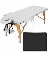 3 Fold Portable Adjustable Massage Table with Carry Case - Color: White - $211.99