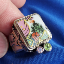 Mars and Valentine Vintage Designer Floral Sterling Silver 925 RING Size 6.5 - $280.25