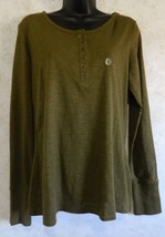 Route 66 Original Clothing Ladies Pull Over Knit Top Olive Green Size Large LS - £15.47 GBP