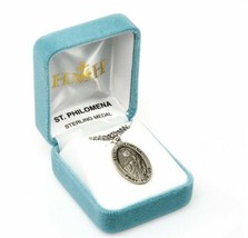 St. Philomena 24 Inch Sterling Silver Necklace - £40.60 GBP