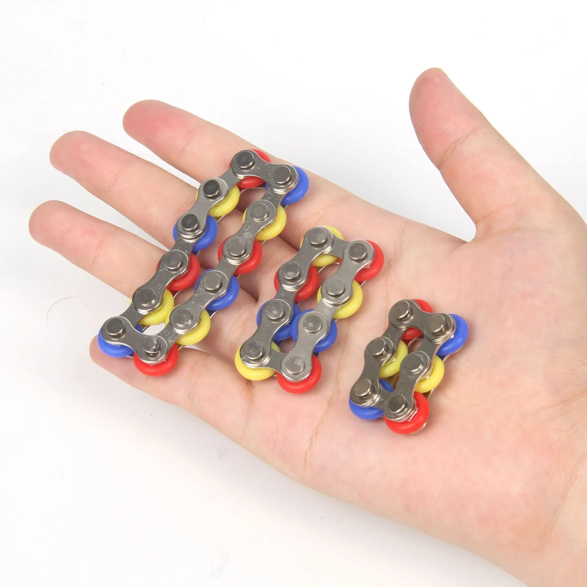 Play 1pcs Bike Chain Fidget Spinner Bracelet for Autism and ADHD Fidget Metal To - £23.09 GBP
