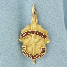 NASC National Association of Student Councils Charm or Pendant in 10k Yellow Gol - $263.50