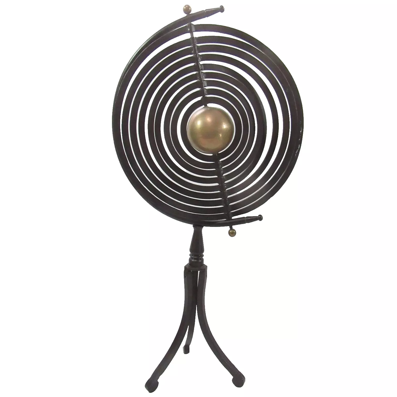 Armillary Solar Sphere Orbit Metal and Brass 25-inch Art Sculpture - $300.00