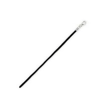 Black Rubber Cord Chain Necklace 16&quot; 18&quot; 20&quot; 925 Sterling Silver Clasp - $7.59+