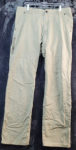 Wrangler Pants Mens Size 36 Beige Cotton Flat Front Straight Leg Slash Pockets - £10.17 GBP