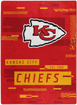 Kansas City Chiefs Plush 60&quot; by 80&quot; Digitize Design Raschel Blanket - NFL - £38.76 GBP