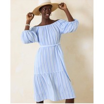 Tommy Bahama Island Gauze Villa Solstice Tie-Waist Midi Tier Dress | XL ... - $60.78