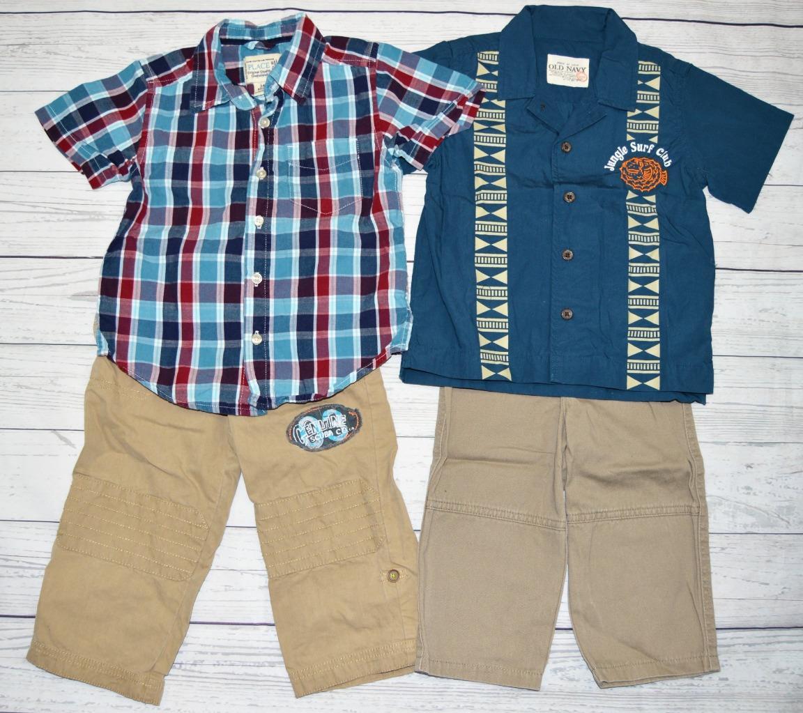Primary image for Infant 18 24m 2pc Outfit LOT Old Navy TCP Button Shirts Miniwear OshKosh Pants