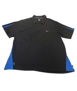 NikeFIT Dry Black w/Blue Accents Polo Shirt Men&#39;s XXL New w/o Tags Logo - $28.12