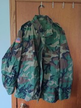 Vintage Military Cold Weather Coat Field Jacket Medium Long Hooded M65 W... - $35.00