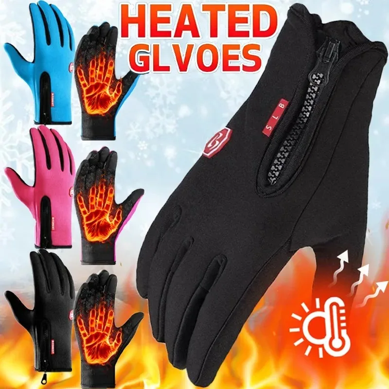 Thickening Snow Gloves Women Men Protective Winter Warm Plus Gloves Outdoor - £11.29 GBP