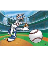 Warner Bros. &quot;FASTBALL BUGS&quot; Bugs Bunny Baseball Animation Giclee Gift - £194.62 GBP