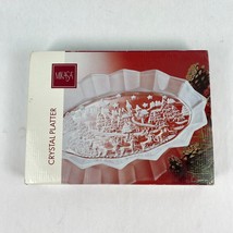 Mikasa Crystal Platter Christmas Dish Oval Serving Dish - £19.89 GBP