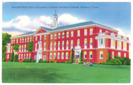 Vtg Postcard-State Teachers College-Fairfield Hall-Girls Dormitory-Chrome-CT1 - £2.35 GBP