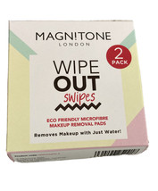 Magnitone Wipe Out Swipes Eco Friendly Microfiber Makeup Removal Pads 2 Pack NIB - £7.94 GBP