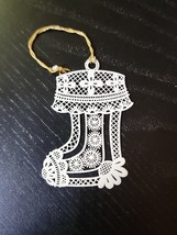 Winterlace by Tamerlane Filigree Stocking Vintage Tree Christmas Ornamen... - $16.10