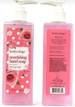 2 Bottles Bodycology Nourishing Hand Soap Pump Spring Rose Scented 10 Fl oz