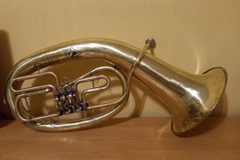 Baritone Wind Brass Musical Instrument USSR Soviet Horn Vintage and Rare - £132.82 GBP
