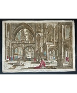 1700s French antique hand colored Engraving by Dumont rue St Martin Paris. - $145.00